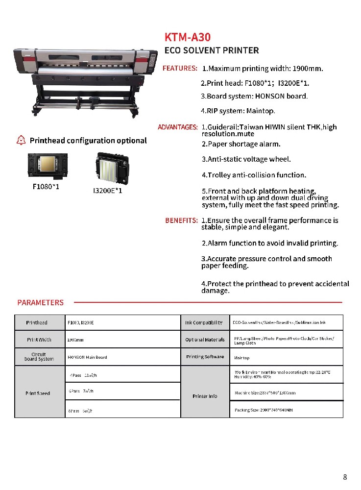 Eco Solvent Printer KTM-A30