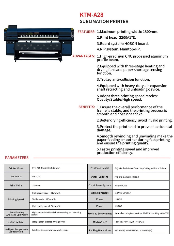 Sublimation Printer KTM-A28